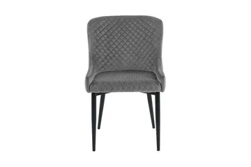 Colino stol 2-stk velour - Grå - Møbler - Stole & lænestole - Spisebordsstole & køkkenstole