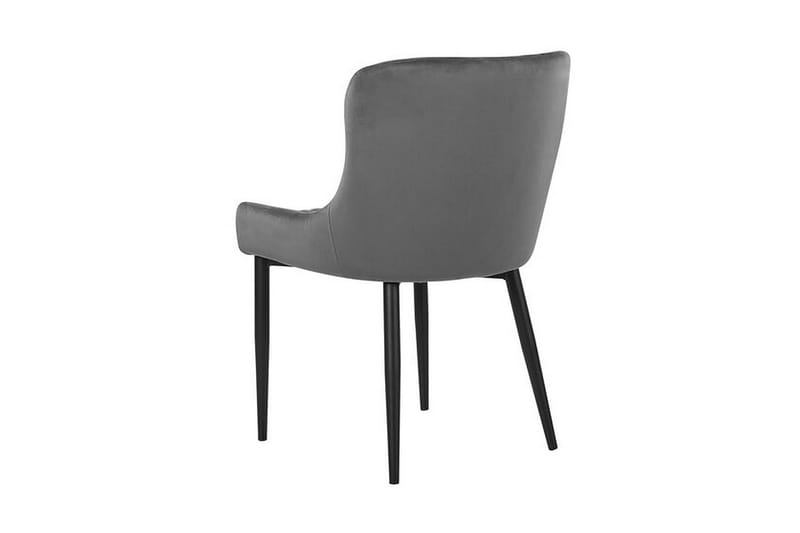 Colino stol 2-stk velour - Grå - Møbler - Stole & lænestole - Spisebordsstole & køkkenstole