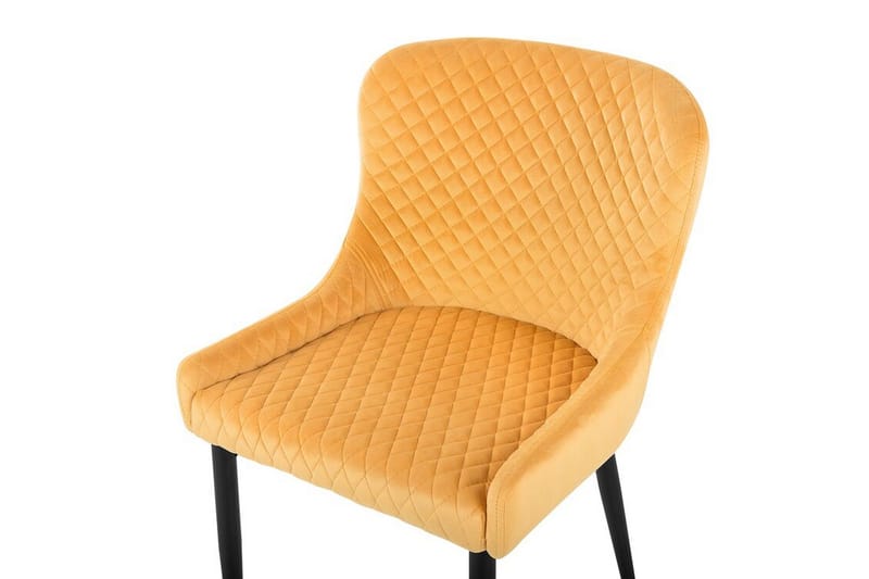 Colino stol 2-stk velour - Gul - Møbler - Stole & lænestole - Spisebordsstole & køkkenstole