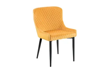 Colino stol 2-stk velour - Gul - Møbler - Stole & lænestole - Spisebordsstole & køkkenstole