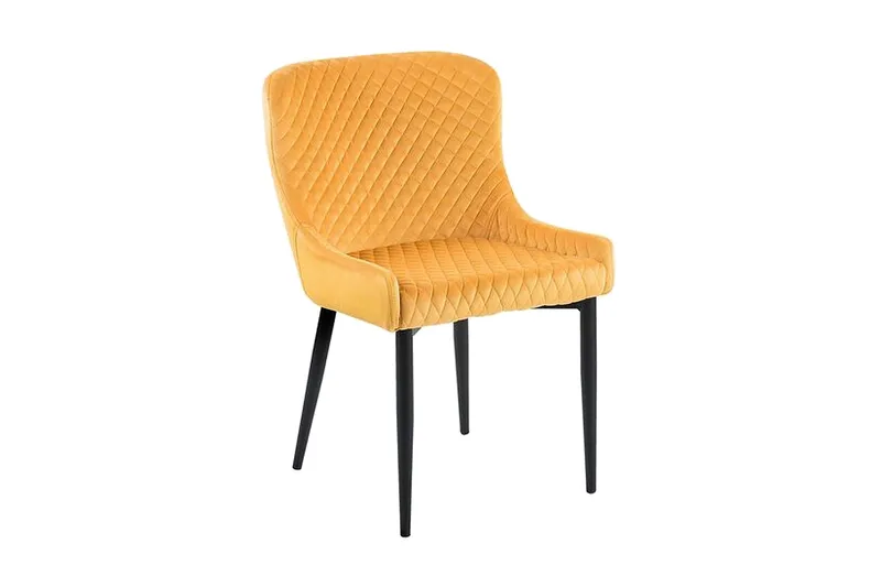 Colino stol 2-stk velour, Gul