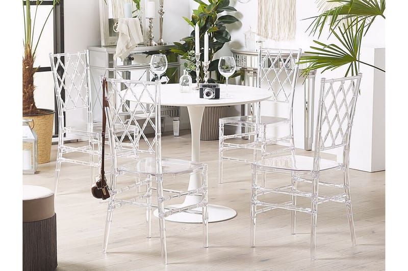 Covon Stol 2 stk - Transparent - Spisebordsstole & køkkenstole