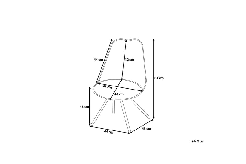 Dakota Ii stolsæt til 2 stk - Grå - Møbler - Stole & lænestole - Spisebordsstole & køkkenstole