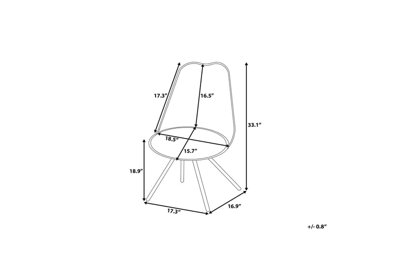 Dakota Ii stolsæt til 2 stk - Hvid - Møbler - Stole & lænestole - Spisebordsstole & køkkenstole
