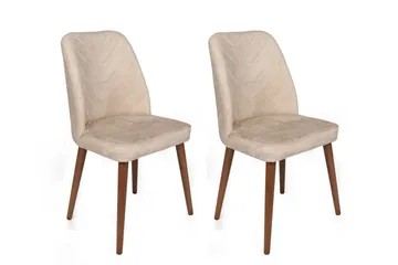 Denounce Spisebordsstol - Beige/Valnød finér - Møbler - Stole & lænestole - Spisebordsstole & køkkenstole