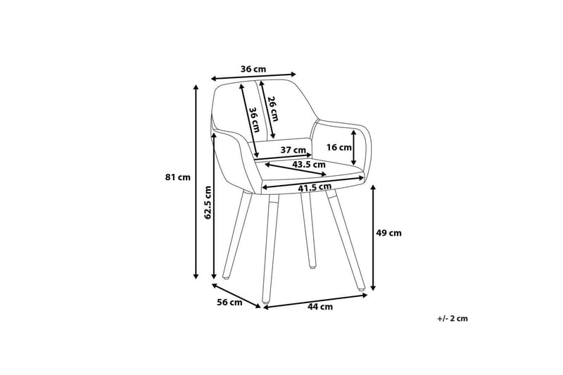 Devlen Stol 2-stk - Blå - Spisebordsstole & køkkenstole - Armstole