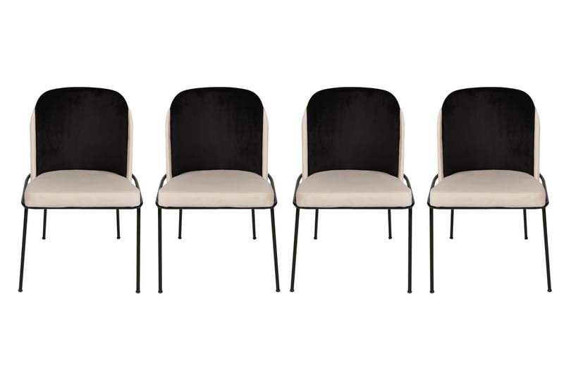 Dorellez Spisebordsstol 4 stk - Sort - Møbler - Stole & lænestole - Spisebordsstole & køkkenstole