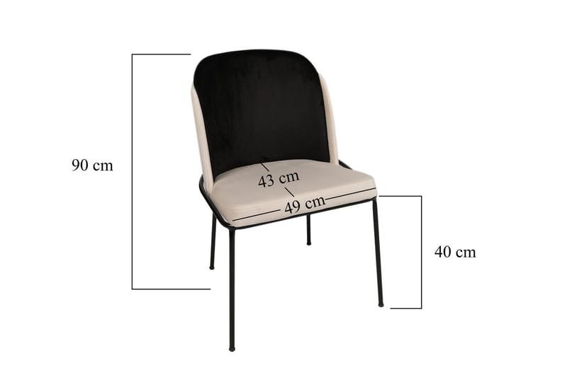 Dorellez Spisebordsstol 4 stk - Sort - Spisebordsstole & køkkenstole