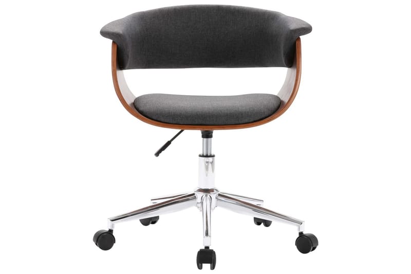 Drejelig Spisebordsstol Bøjet Træ Og Stof Grå - Spisebordsstole & køkkenstole - Armstole