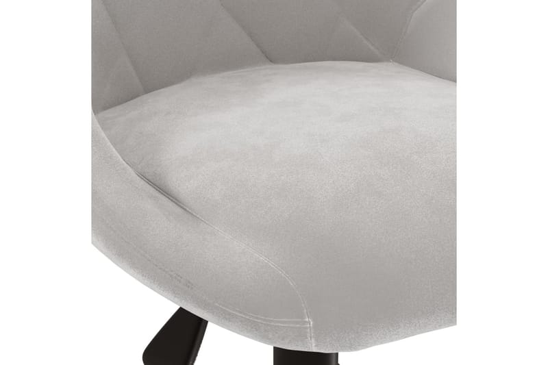 drejelig spisebordsstol fløjl lysegrå - Grå - Spisebordsstole & køkkenstole