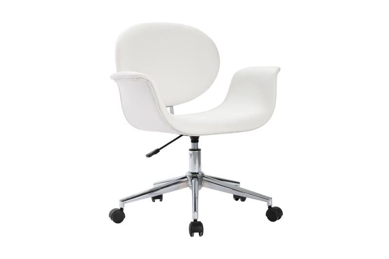 Drejelig Spisebordsstol Kunstlæder Hvid - Hvid - Spisebordsstole & køkkenstole - Armstole