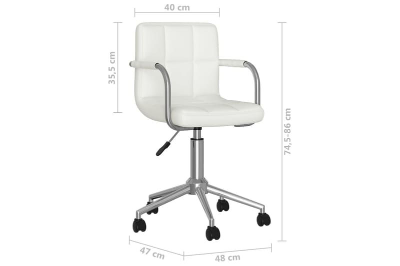 drejelig spisebordsstol kunstlæder hvid - Hvid - Spisebordsstole & køkkenstole