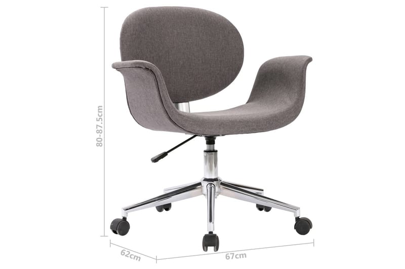 Drejelig Spisebordsstol Stof Grå - Gr�å - Spisebordsstole & køkkenstole - Armstole