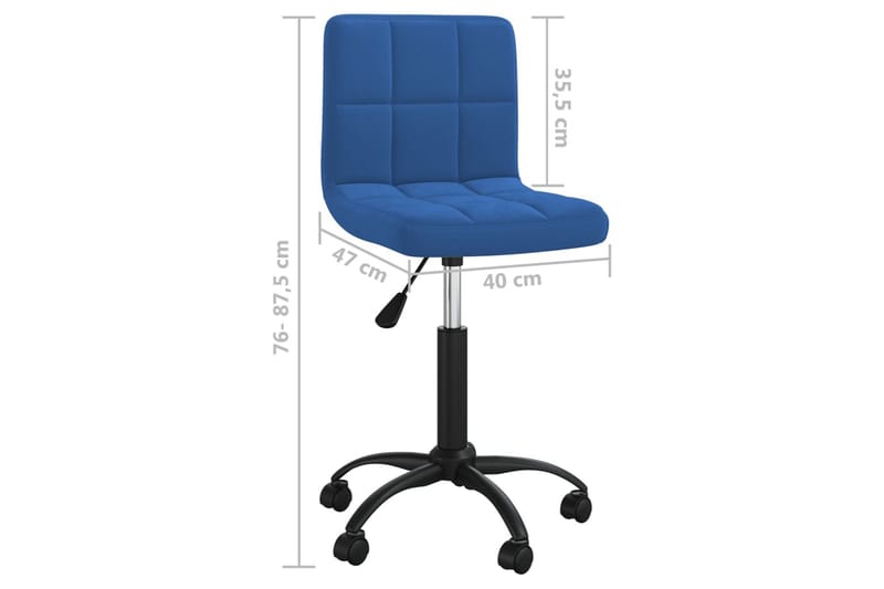drejelige spisebordsstole 2 stk. fløjl blå - Blå - Spisebordsstole & køkkenstole - Armstole