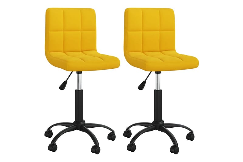 drejelige spisebordsstole 2 stk. fløjl sennepsgul - Gul - Spisebordsstole & køkkenstole - Armstole
