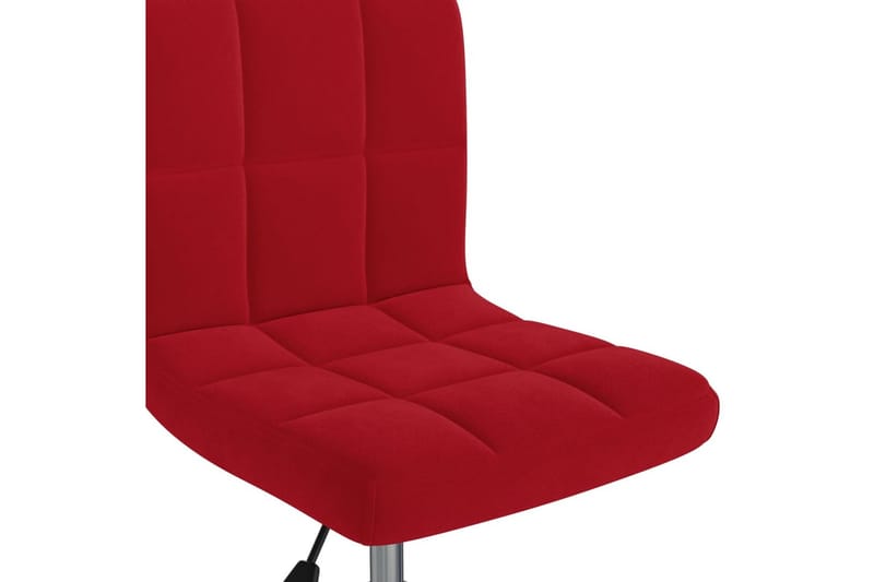 drejelige spisebordsstole 2 stk. fløjl vinrød - Rød - Spisebordsstole & køkkenstole - Armstole