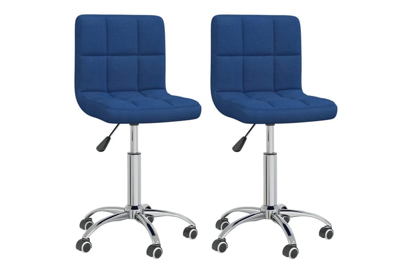 drejelige spisebordsstole 2 stk. stof blå - Blå - Spisebordsstole & køkkenstole - Armstole