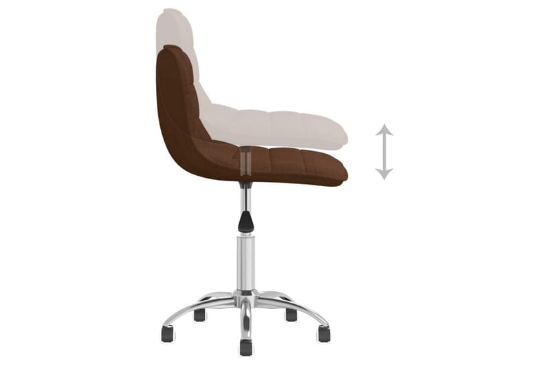 drejelige spisebordsstole 2 stk. stof brun - Brun - Spisebordsstole & køkkenstole