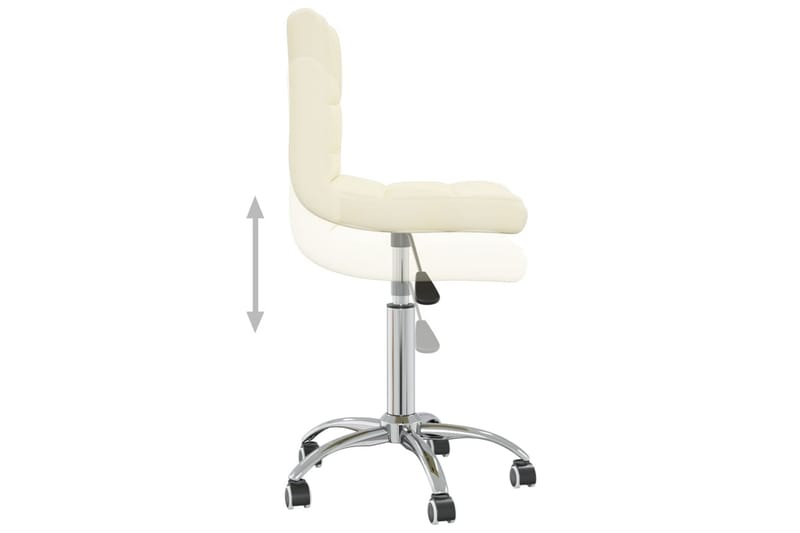 drejelige spisebordsstole 2 stk. stof cremefarvet - Creme - Spisebordsstole & køkkenstole - Armstole