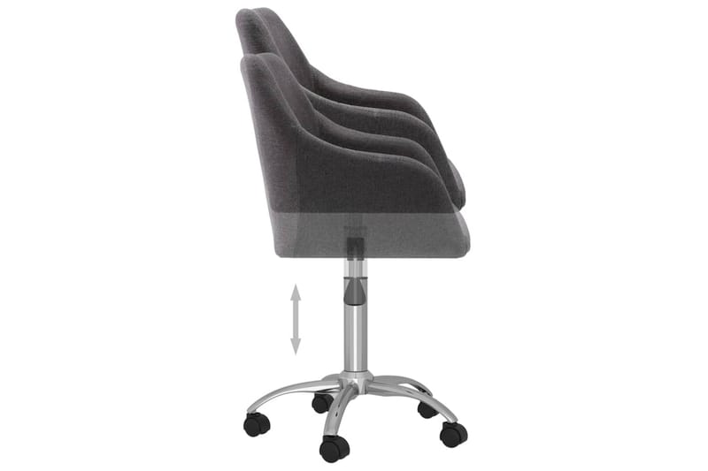 drejelige spisebordsstole 2 stk. stof gråbrun - Gråbrun - Spisebordsstole & køkkenstole