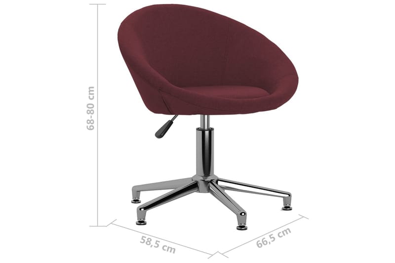 drejelige spisebordsstole 2 stk. stof lilla - Violet - Spisebordsstole & køkkenstole