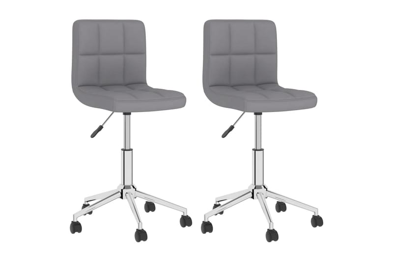 drejelige spisebordsstole 2 stk. stof lysegrå - Grå - Spisebordsstole & køkkenstole - Armstole