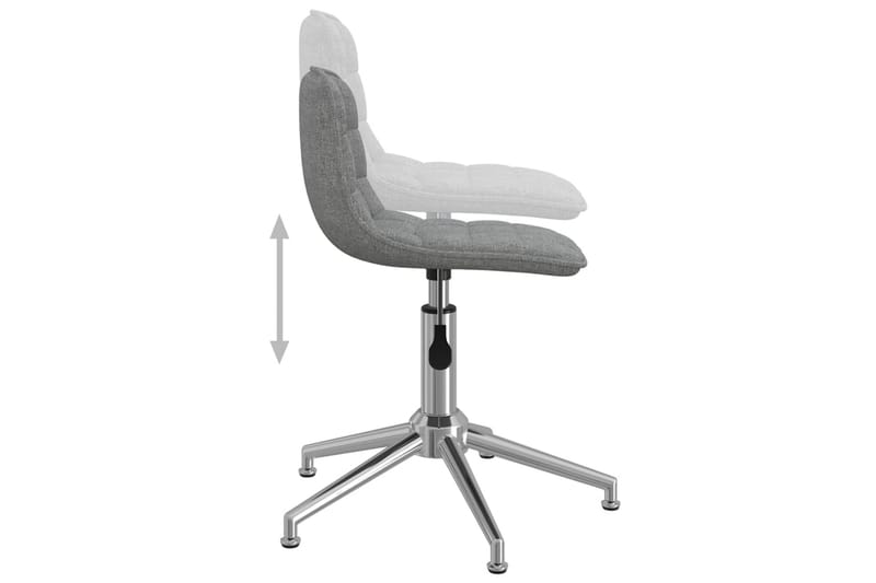 drejelige spisebordsstole 2 stk. stof lysegrå - Grå - Spisebordsstole & køkkenstole