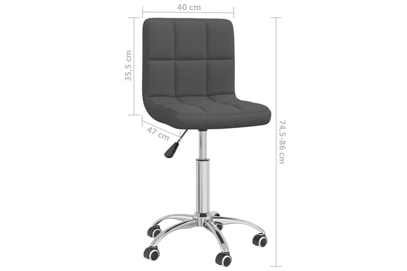 drejelige spisebordsstole 2 stk. stof mørkegrå - Grå - Spisebordsstole & køkkenstole