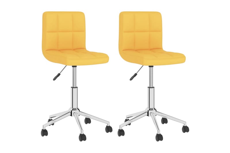 drejelige spisebordsstole 2 stk. stof sennepsgul - Gul - Spisebordsstole & køkkenstole - Armstole