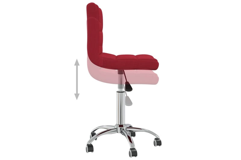 drejelige spisebordsstole 2 stk. stof vinrød - Rød - Spisebordsstole & køkkenstole - Armstole