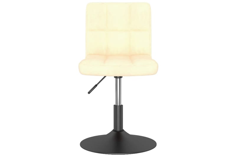 drejelige spisebordsstole 4 stk. fløjl cremefarvet - Creme - Spisebordsstole & køkkenstole