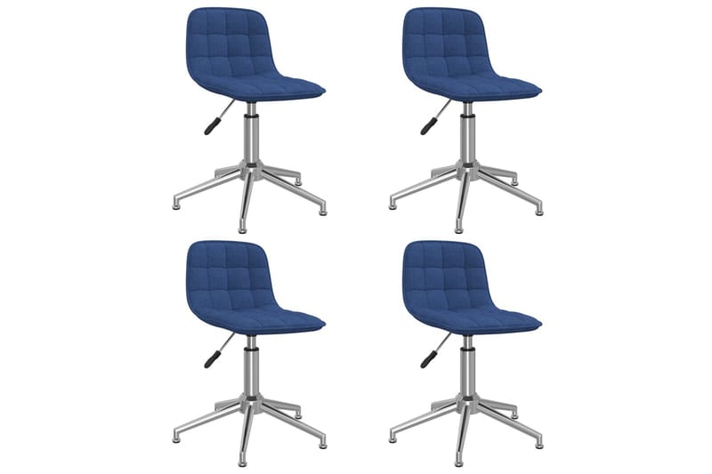drejelige spisebordsstole 4 stk. stof blå - Blå - Spisebordsstole & køkkenstole