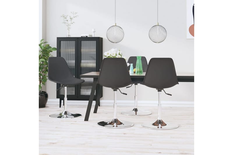 drejelige spisebordsstole 4 stk. PP grå - Grå - Spisebordsstole & køkkenstole