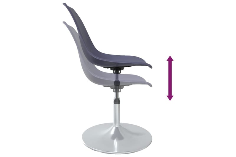 drejelige spisebordsstole 4 stk. PP lilla - Violet - Spisebordsstole & køkkenstole