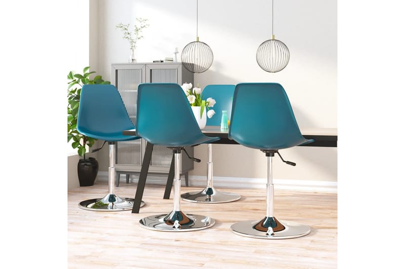 drejelige spisebordsstole 4 stk. PP turkis - Turkis - Spisebordsstole & køkkenstole