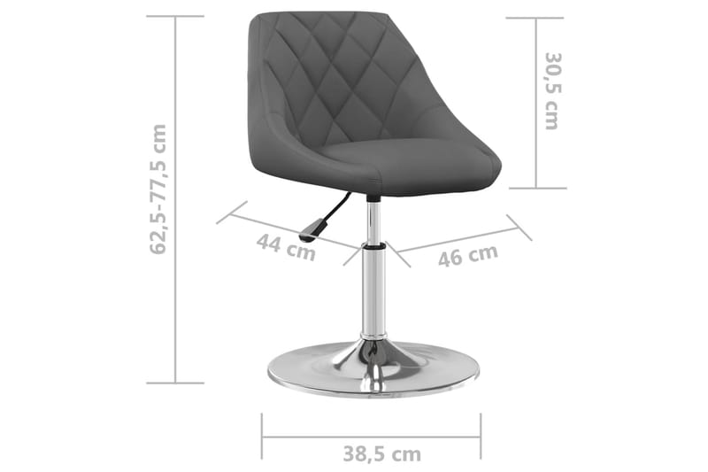drejelige spisebordsstole 6 stk. fløjl mørkegrå - Grå - Spisebordsstole & køkkenstole