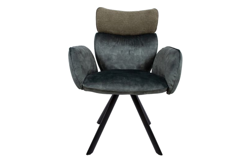 Eddy Chair med armlæn Grøn Velour - Møbler - Stole & lænestole - Spisebordsstole & køkkenstole