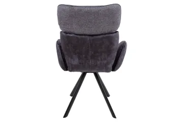 Eddy Chair med armlæn Mørkegrå Velour - Møbler - Stole & lænestole - Spisebordsstole & køkkenstole