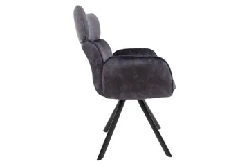 Eddy Chair med armlæn Mørkegrå Velour - Møbler - Stole & lænestole - Spisebordsstole & køkkenstole