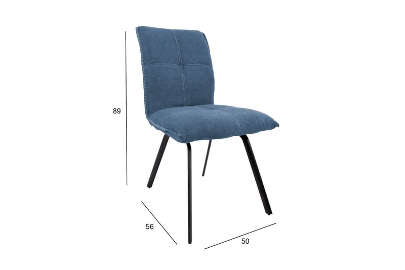 Eddy Stol Gråblå - Spisebordsstole & køkkenstole