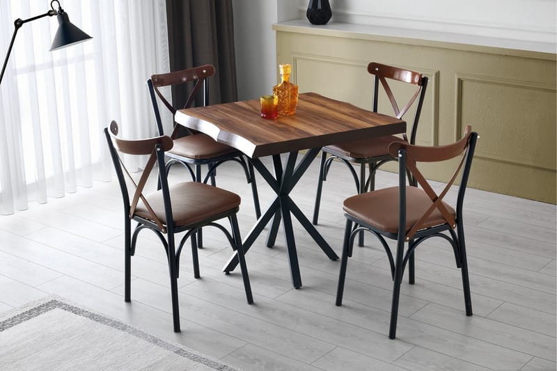 Ekolane Spisebordsstol 4 stk - Brun - Spisebordsstole & køkkenstole