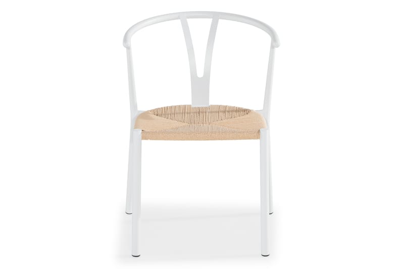 Elysia Spisebordsstol - Hvid/Naturrattan - Spisebordsstole & køkkenstole - Armstole