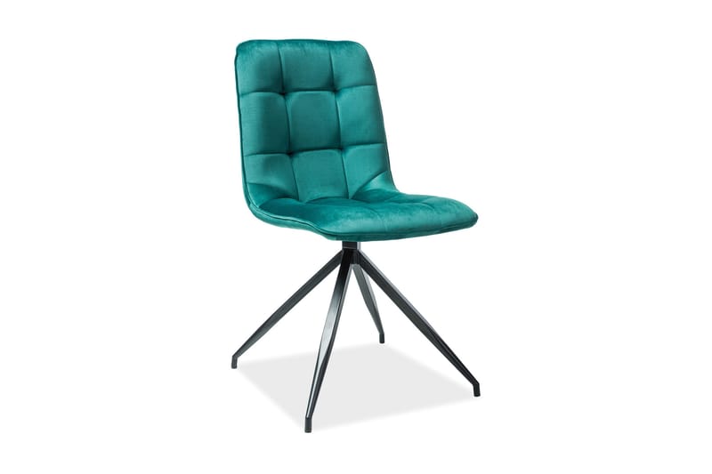 Etexo Spisebordsstol 2 stk - Velour/Grøn - Spisebordsstole & køkkenstole