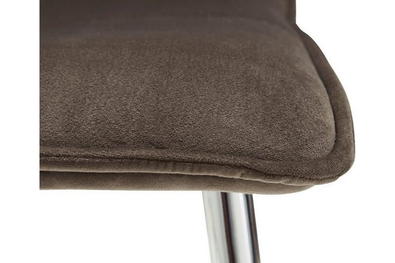 Fadila spisebordsstol velour 2 stk. - Grå - Møbler - Stole & lænestole - Spisebordsstole & køkkenstole