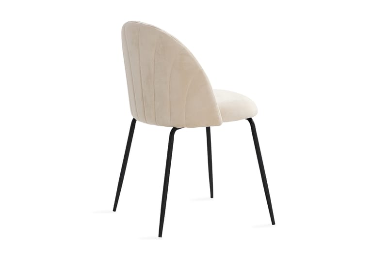 Felipe Spisebordsstol Velour - Beige - Spisebordsstole & køkkenstole