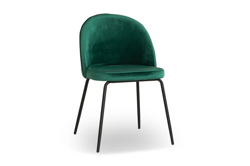 Felipe Spisebordsstol Velour - Grøn/Sort - Spisebordsstole & køkkenstole