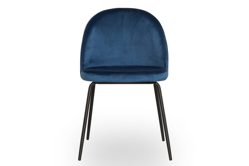Felipe Spisebordsstol Velour - Mørkeblå/Sort - Spisebordsstole & køkkenstole