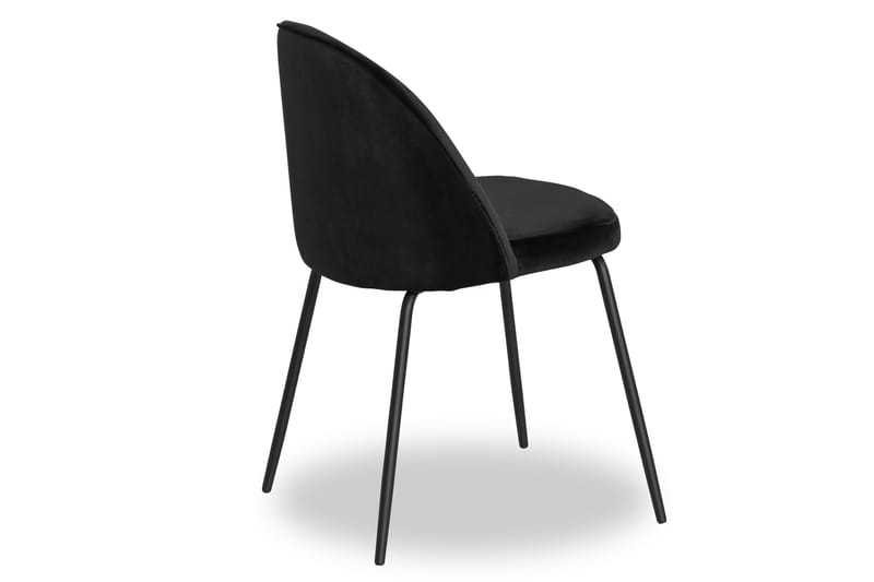 Felipe Spisebordsstol Velour - Sort/Sort - Spisebordsstole & køkkenstole