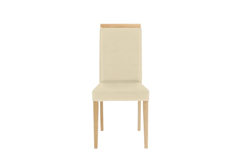 Femie spisebordsstol kunstlæder 2 stk. - Beige/træ - Spisebordsstole & køkkenstole