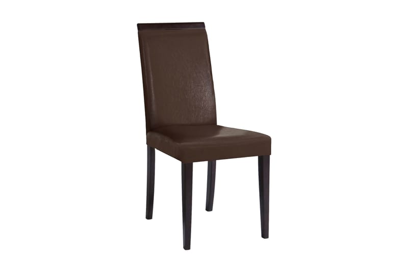 Femie spisebordsstol kunstlæder 2 stk. - Brun/mørkt træ - Spisebordsstole & køkkenstole